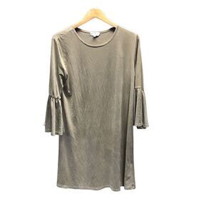 Simply Southern Balloon Sleeve Super Soft Tan Dress Size Large (L)